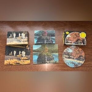 Vintage Lot Of  3 Tuco Miniature Puzzles-Cheese Market Holland, Quiet Lake, Fall